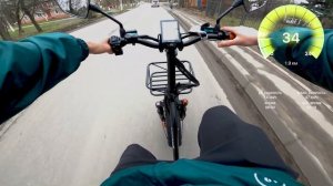 Тест-драйв полноприводного электровелосипеда с большими колесами и багажником - Minako F11 Dual