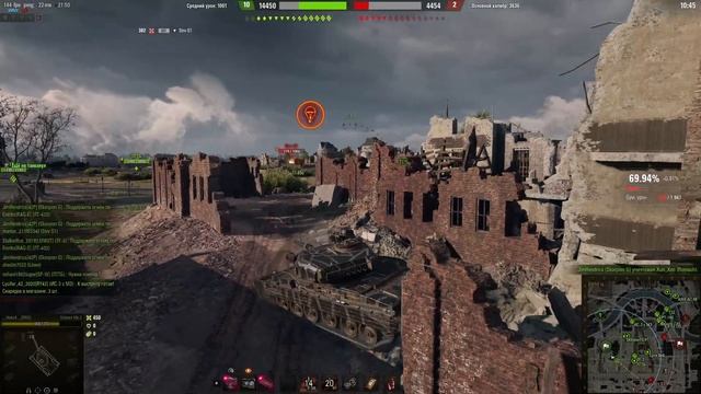 МИР ТАНКОВ -VICKERS MARK 3 путь ко второй отметке 69 -74 % смотреть онлайн