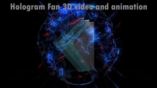 3D hologram. 3D animation for LED fan projector. Hologram fan 3D video. 3D video for hologram fan.