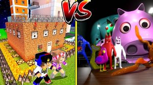 НУБ И ПРО ПОСТРОИЛИ ЗАЩИЩЕННЫЙ ДОМ ПРОТИВ Garten of BanBan в МАЙНКРАФТ ! ВИДЕО ТРОЛЛИНГ MINECRAFT