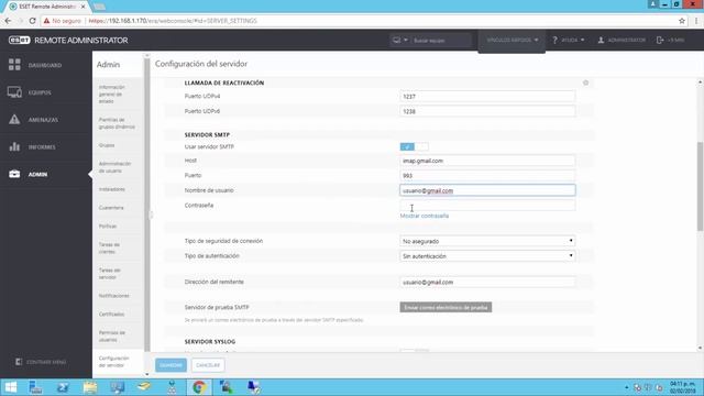 Como Configurar Servidor SMTP en ESET Remote Administrator 6.5.x ¿Para que sirve? смотреть онлайн
