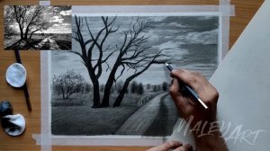 Как нарисовать дерево карандашом / Обучающий урок по рисованию