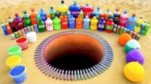 ЭКСПЕРИМЕНТ: Большие шарики из зубной пасты Eruption с гигантской Mtn Dew, Fanta, Mirinda, Cola и Me