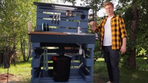 Уличная кухня из поддонов