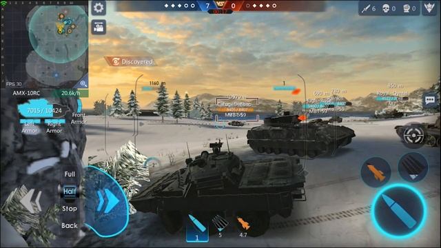 Clash Of Panzer - Gameplay Walkthrough Part 6 - AMX-10RC(iOS, Android)
