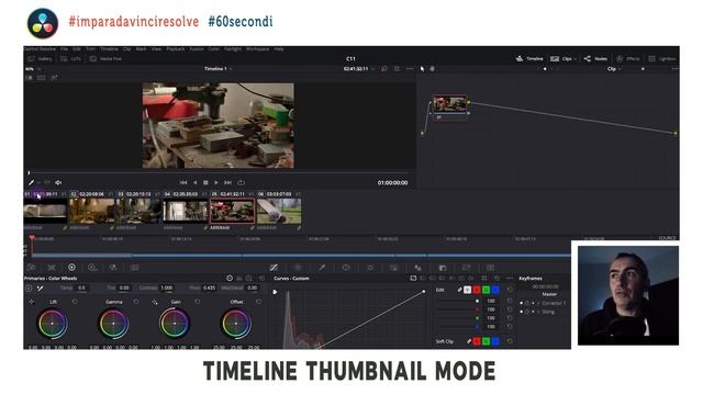 Timeline Thumbnail Mode | Davinci Resolve In 60 Secondi