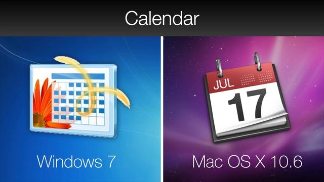 Windows 7 vs Mac OS X 10.6 Icons! смотреть онлайн