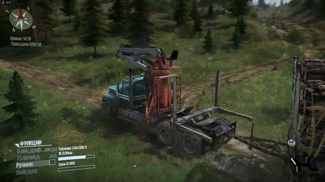 MudRunner: Spintires • Прохождение • Карта Медвежий ручей # 4. Мощь и сила Трактора ЮМЗ смотреть онлайн