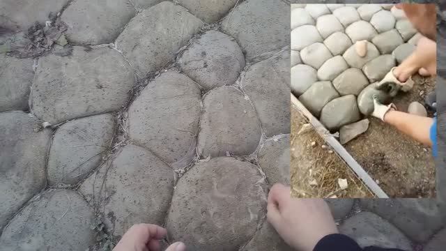 Дорожка из камней после зимы и технология ее изготовления - обучающее видео