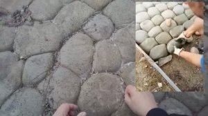 Дорожка из камней после зимы и технология ее изготовления - обучающее видео