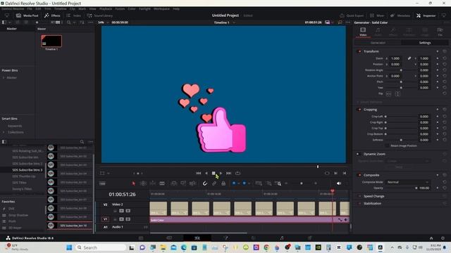 DaVinci Resolve 18.6 Another FREE subscribe buttons preset 10 total. смотреть онлайн