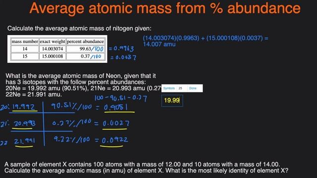 How to Calculate Average Atomic Mass From Percent Abundance Examples, Practice Problems, Shortcut смотреть онлайн