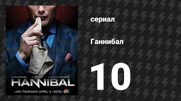 Ганнибал 1 сезон 10 серия «Холодные закуски» (сериал, 2013)