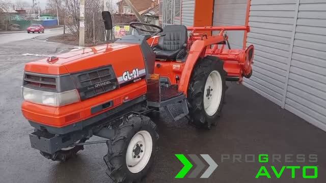 Обзор японского минитрактора Kubota GL-21 с почворезой в России смотреть онлайн