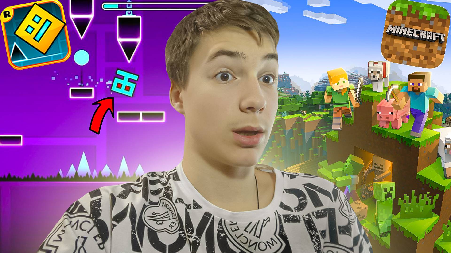Я В ШОКЕ! МАЙНКРАФТ И GEOMETRY DASH СМЕШАЛИ В ОДНОМ?! 😲САМЫЙ КРЕАТИВНЫЙ УРОВЕНЬ?!