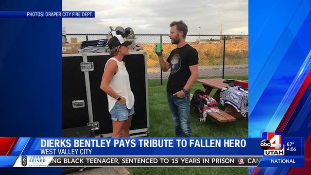 Dierks Bentley pays touching tribute to fallen Draper firefighter смотреть онлайн