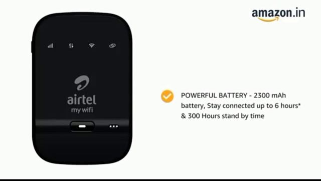 Airtel AMF-311WW Data Card (Black), 4g Hotspot Support with 2300 Mah Battery смотреть онлайн