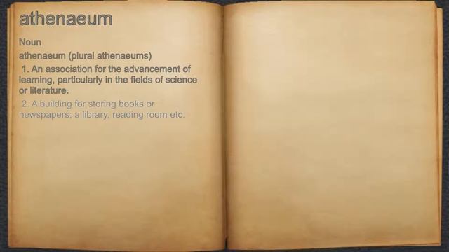 What does athenaeum mean? смотреть онлайн