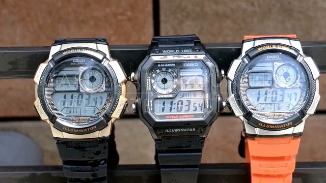 CASIO JAPAN AE-1000W-1A3 World Time/10year battery/100M Water resistance смотреть онлайн
