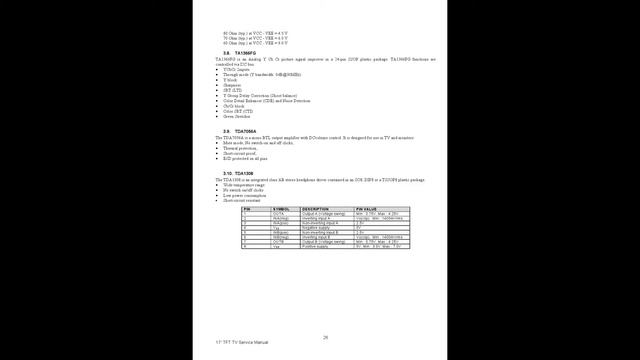 20 Inch TFT TV Service Manual смотреть онлайн