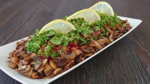 Салат с баклажанами и грибами – любимый рецепт семьи 🍆🍄