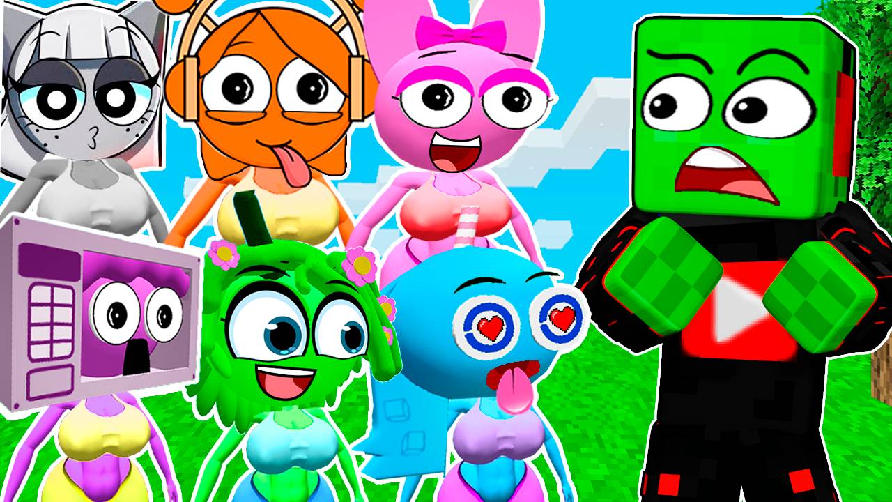 1000 ДЕВУШЕК СПРУНКИ ВЛЮБИЛИСЬ В МЕНЯ В МАЙНКРАФТ СПРАНКИ SPRUNKI смотреть онлайн