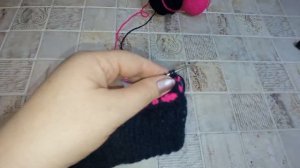 33.МК#  "  КОРЗИНКА С МАЛИНОЙ"# СЛЕДОЧКИ на двух спицах без швов "  #