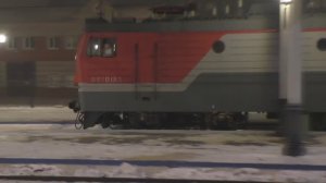 Поезда РЖД в Красноярске зимой | Железная дорога в Сибири