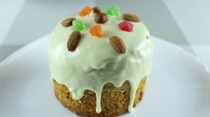Кулич на сгущенном молоке без дрожжей + рецепт глазури без яиц и без взбивания!