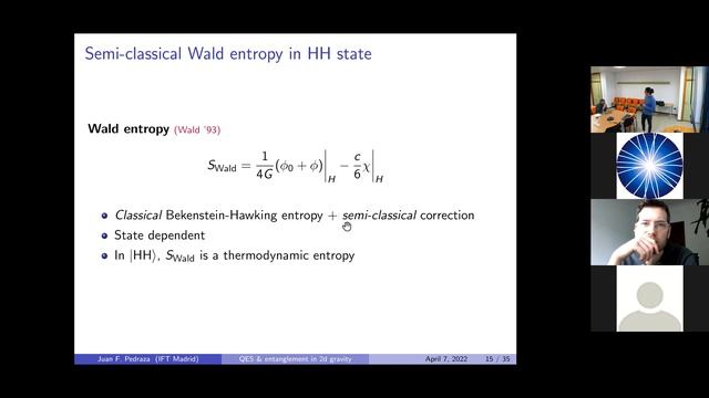 Quantum extremal surfaces and entanglement in 2d gravity (Juan Pedraza) смотреть онлайн