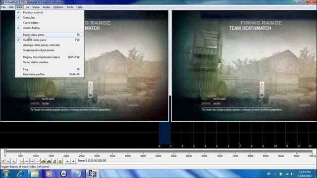Tutorial 1 - How to stretch a video to 16:9 and Deinterlace it using VirualDub. смотреть онлайн