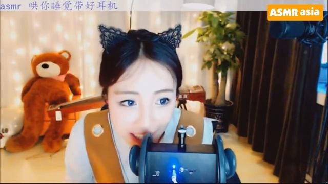 NEW! ASMR Asia Whisper Eating Sounds. Girl Is Sucking A Lollipop