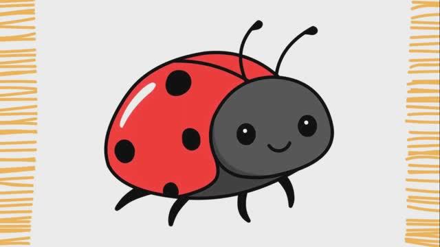 Как нарисовать БОЖЬЮ КОРОВКУ I ШАГ ЗА ШАГОМ смотреть онлайн