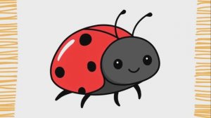 Как нарисовать БОЖЬЮ КОРОВКУ I ШАГ ЗА ШАГОМ