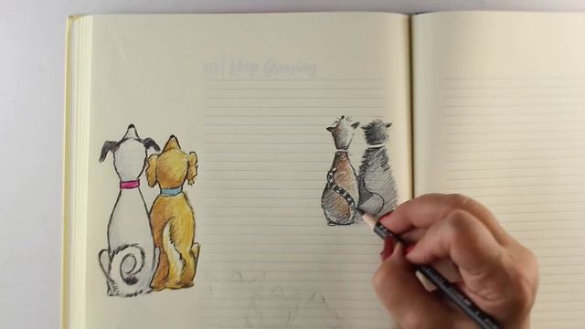 Bible Journaling Luke 10:27 - Look To God (drawing Your Pets)