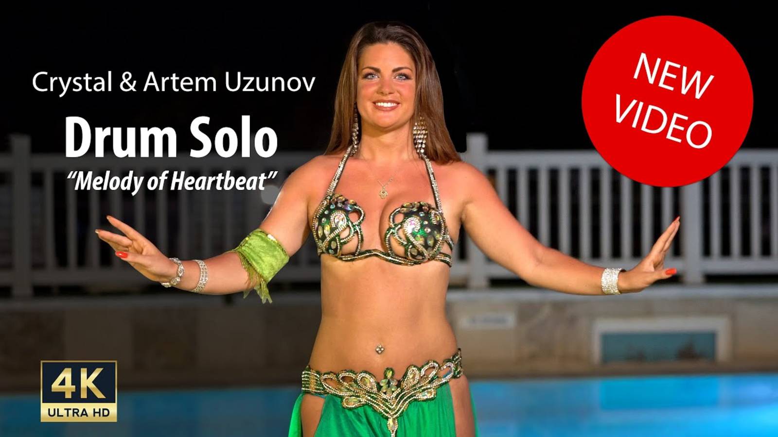 Belly dance Drum Solo Music Melody of Heartbeat Artem Uzunov - Best belly dancer Crystal смотреть онлайн