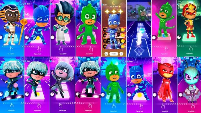 PJ Masks All videos MegaMix - Gekko 🆚 Owlette 🆚 CatBoy 🆚 Dragon Girl 🎶 Tiles Hop EDM Rush смотреть онлайн
