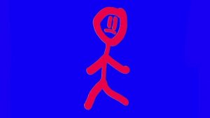 красно-розовый человек бежит футаж