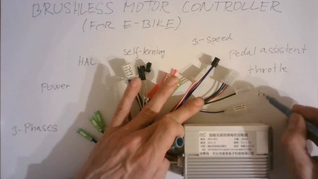 Brushless Motor Controller For E-bike 36V 350W Cable Description смотреть онлайн