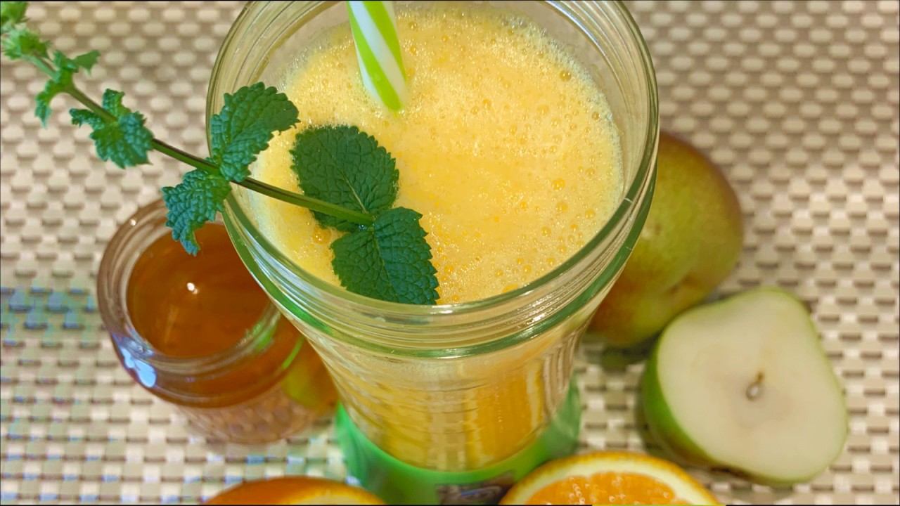 Смузи из груши, апельсина и меда смотреть онлайн