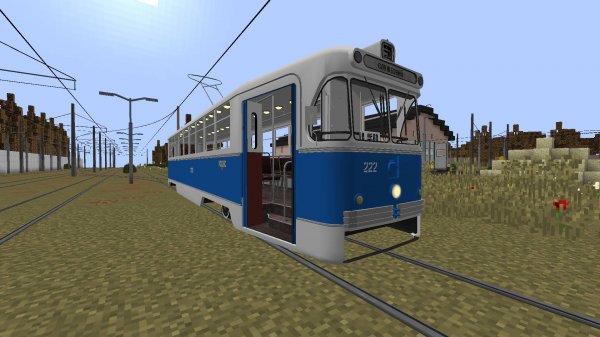Ретро трамвай в майнкрафт! Обзор трамвая RVZ6М2