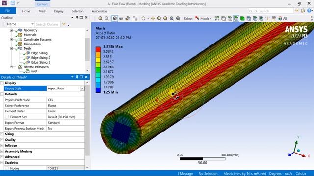 ANSYS Fluent Tutorial | O-Grid Mesh Creation In ANSYS | Convective Heat Transfer Coefficient Result смотреть онлайн