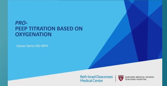 PEEP TITRATION BASED ON OXYGENATION Marcelo Amato Daniel Talmor ISICEM-44 (2025)
