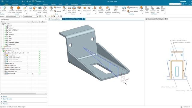 Siemens NX Sheet Metal: Creating automotive and aerospace brackets and trays смотреть онлайн
