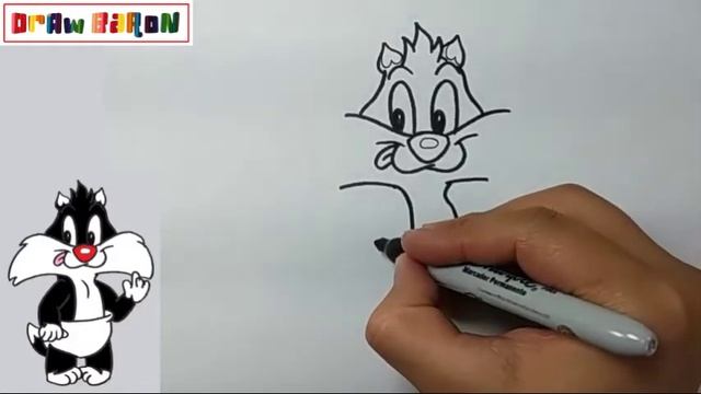 How to draw Baby Sylvester FROM BABY LOONEY TUNES смотреть онлайн