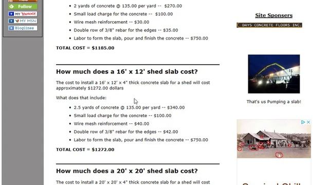 My Concrete Slab Cost for a Shed - Updated 2019 Prices смотреть онлайн