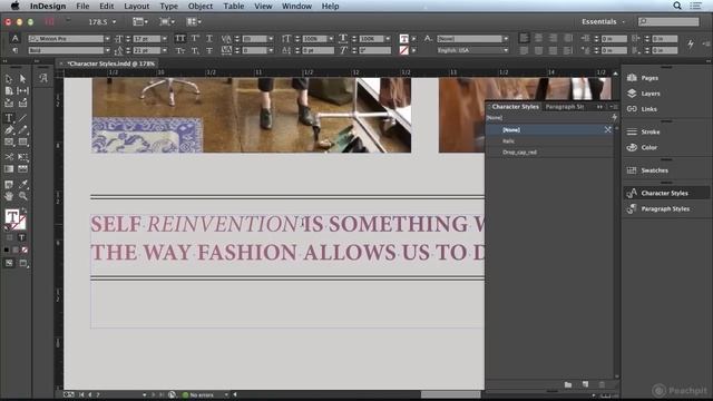 Character Styles in InDesign CC смотреть онлайн