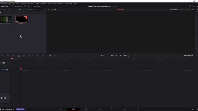 DaVinci Resolve 16: Transparent Background Fusion Clip Export