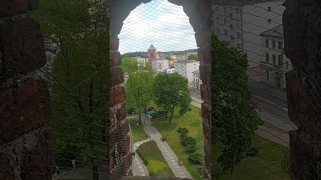 Башня замка Свидвину- вид на город сверху смотреть онлайн