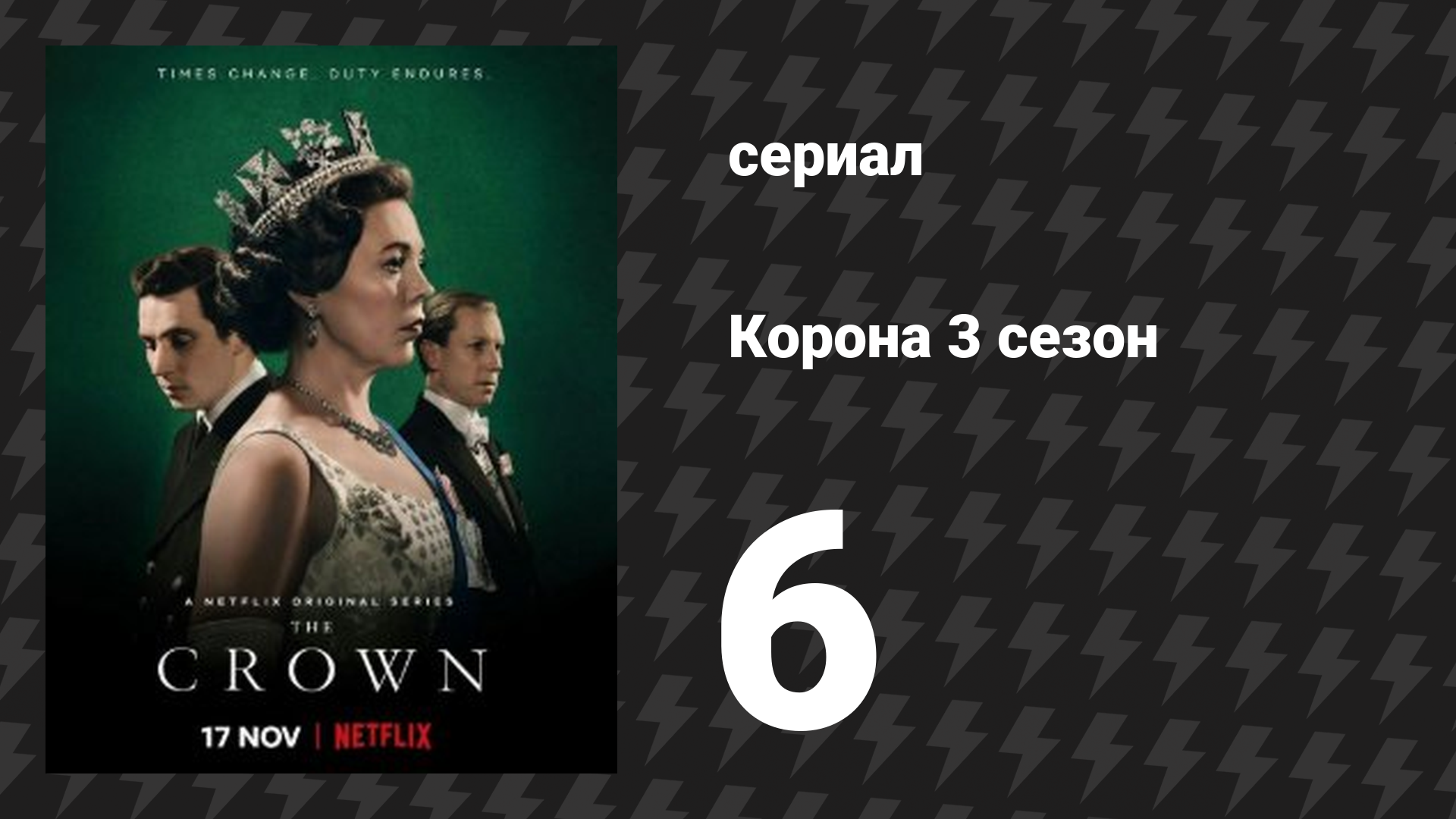 Корона 3 сезон 6 серия «Принц Уэльский» (сериал, 2019)